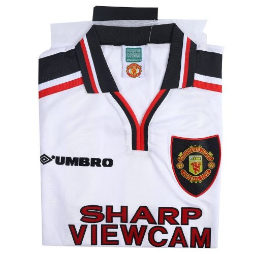 Man United Retro 1999 white jersey Striker Style Soccer