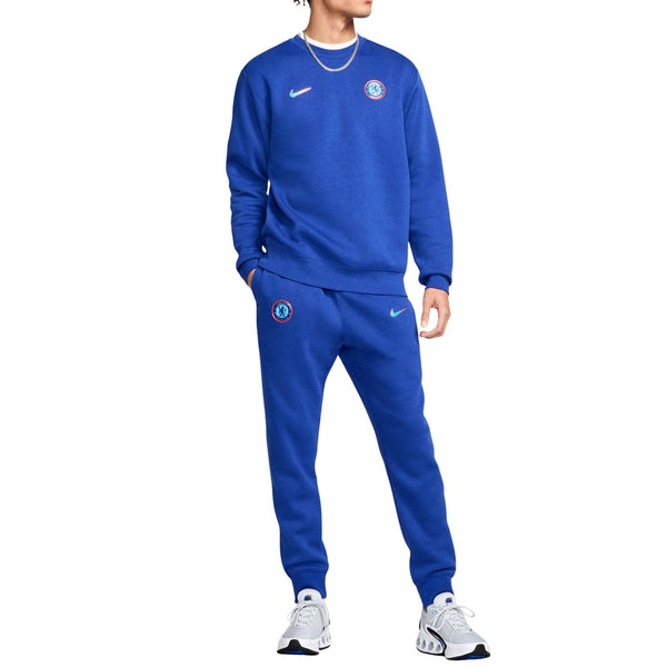 Chelsea FC Casual Crew fleece presentation tracksuit 2024/25 blue - Nike