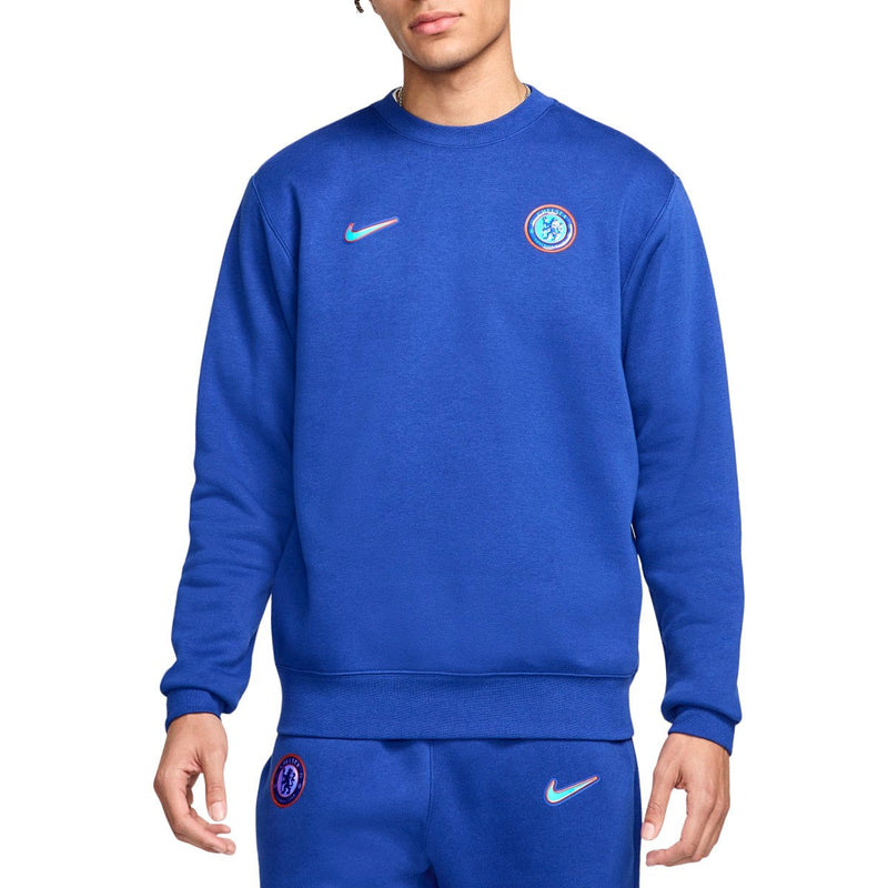 Chelsea FC Casual Crew fleece presentation tracksuit 2024/25 blue - Nike