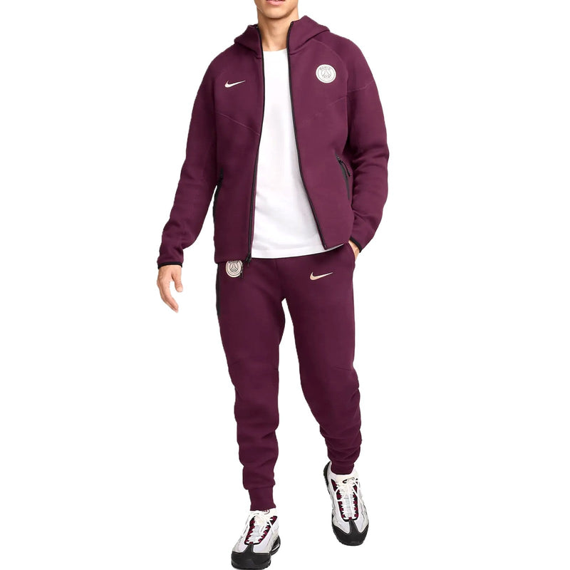 PSG Tech Fleece presentation tracksuit 2024/25 dark red - Nike