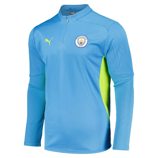 Manchester City PUMA Training 1/4 Zip Top - Blue