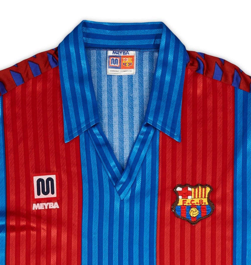 FC Barcelona 1990/91 Home Jersey Striker Style Soccer